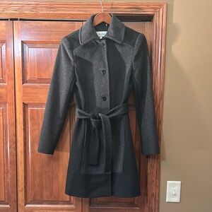 Calvin Klein Wool Blend Dress Coat
